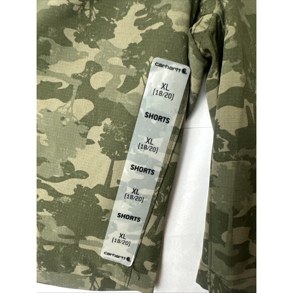 Carhartt Boys Rugged Flex Camo Work Lightweight Shorts New Size XLarge XL 18/20 - Picture 4 of 9